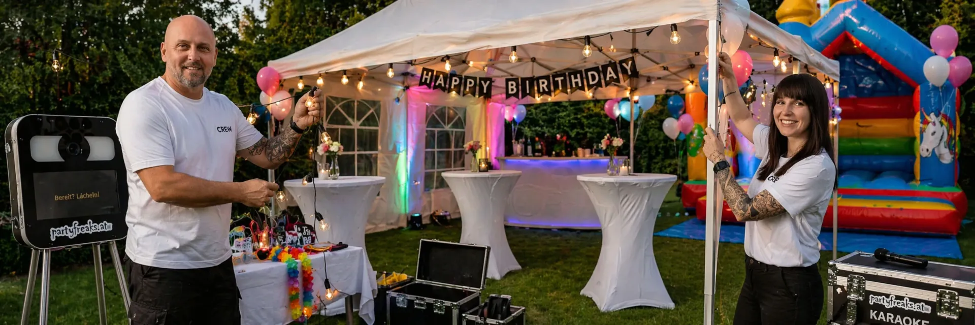 Wir vermieten Fotoboxen, Deko und Zubehör für Geburtstage